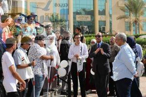 جامعة العريش تشارك في ماراثون للعصا البيضاء لأصحاب البصيرة وضعاف البصر .