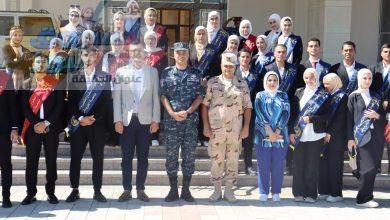 طلاب جامعة العريش في زيارة ميدانية لبعض تشكيلات القوات المسلحة وعدد من المشروعات القومية.